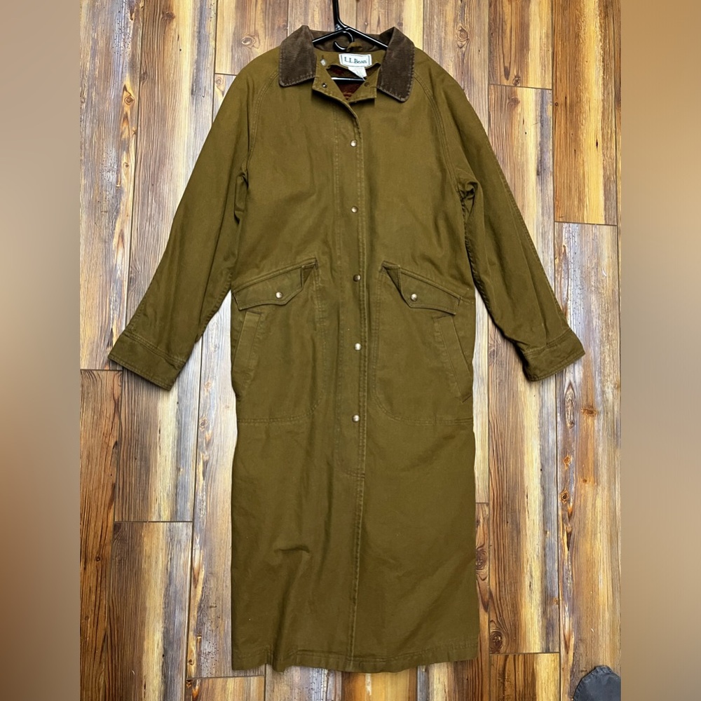 L.L. Bean Vintage Aztec Trench Coat Women’s sz M